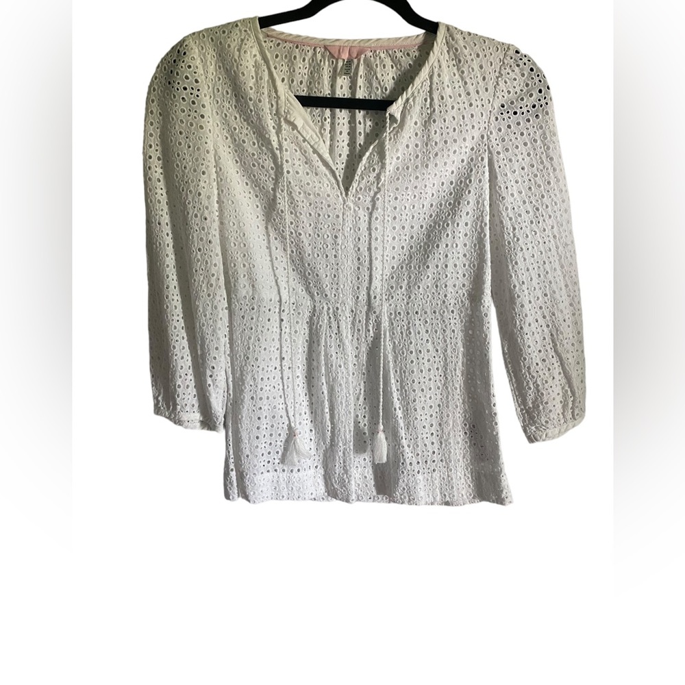 Joules | Size 4 White Cotton Knit Top - Picture 1 of 7